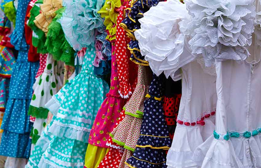 vestidos de sevillana para la Feria de Abril de Sevilla