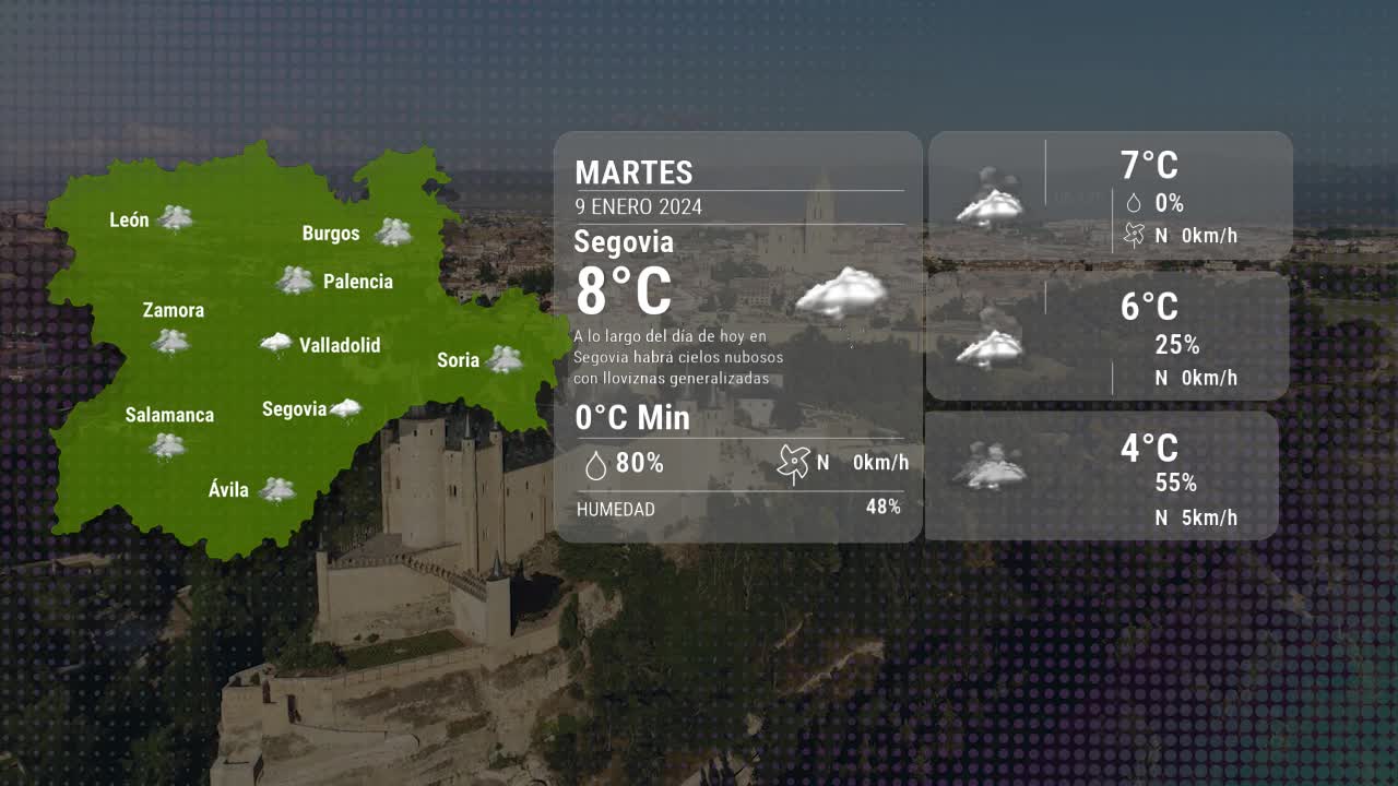 El tiempo en Segovia martes 09 enero 2024